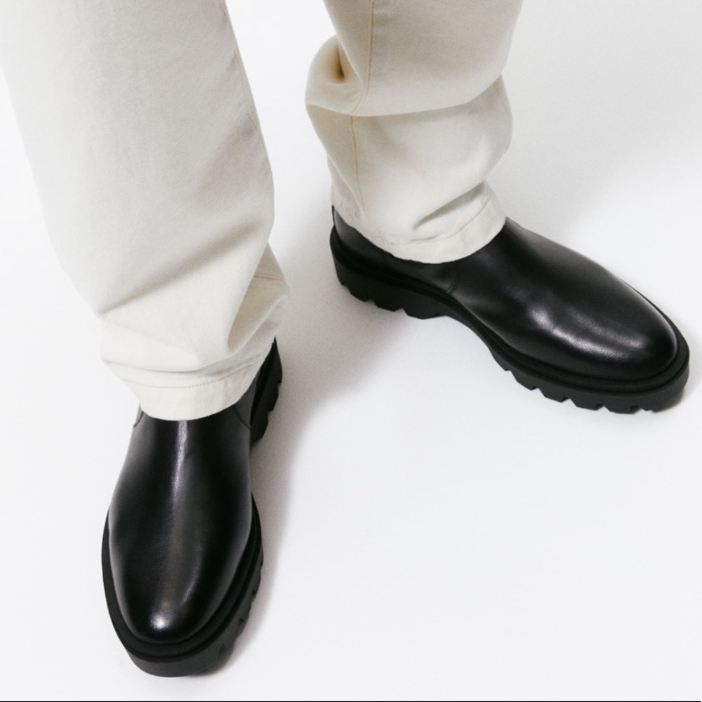 ZARA MEN TREADED CHELSEA BOOTS - Picture 10 of 10